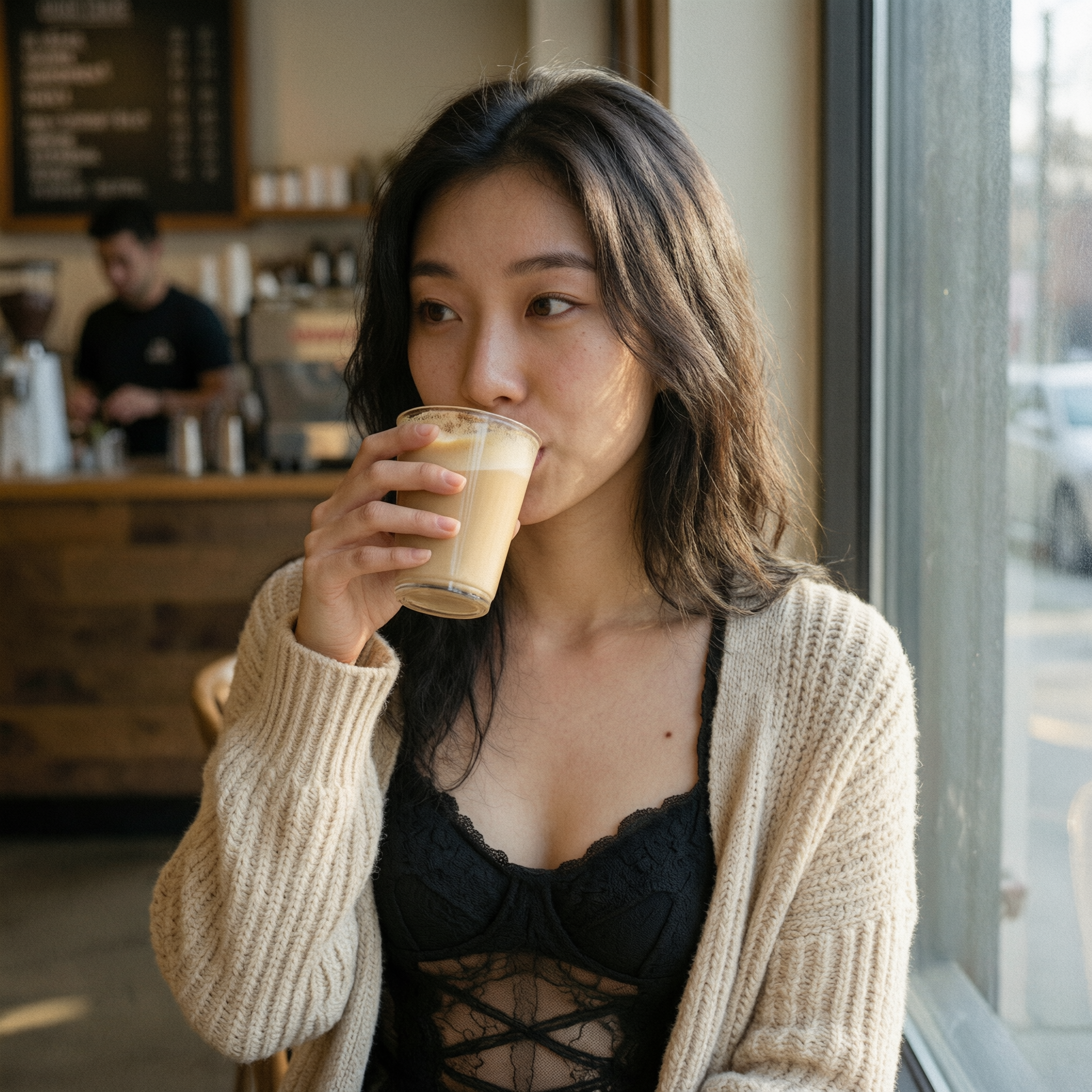 First date at a coffee place